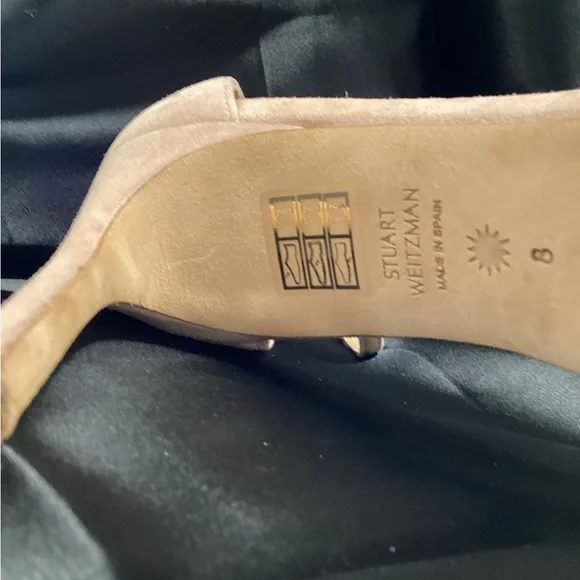 Stuart Weitzman “Nudest II” in Blush Pink Suede Ankle-Strap, Summer Heels 8 - Picture 6 of 9
